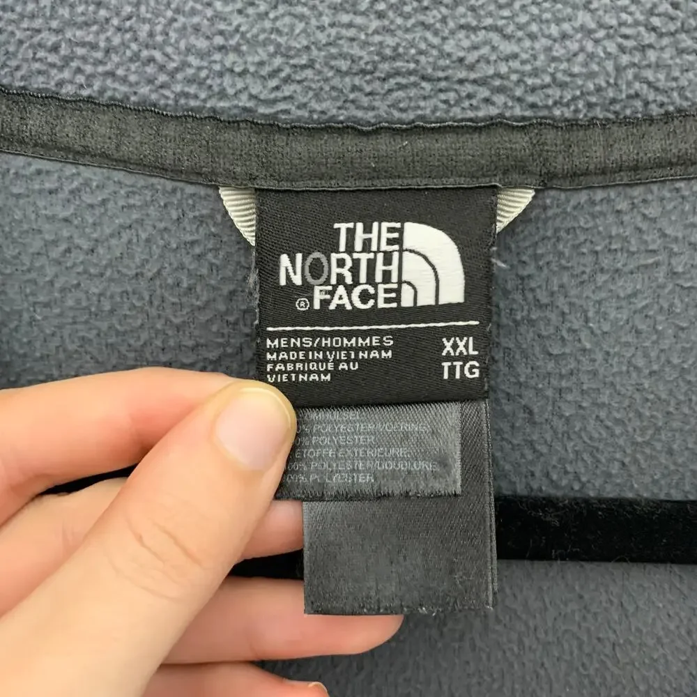 The North Face 1/4 Zip Fleece Long Sleeve Pullover Men's Sz 2XL Gray Casual